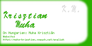 krisztian muha business card